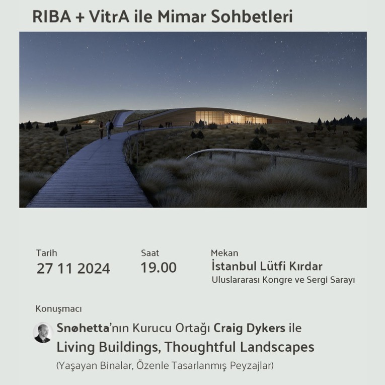 RIBA + VitrA ile Mimar Sohbetleri: Mimar Craig Dykers