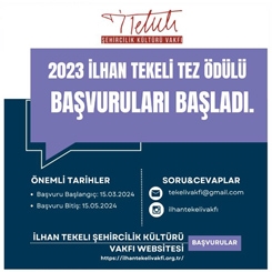 2023 İlhan Tekeli Tez Ödülleri