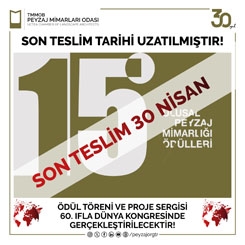 Tarih Revize: 15. Ulusal Peyzaj Mimarlığı Ödülleri