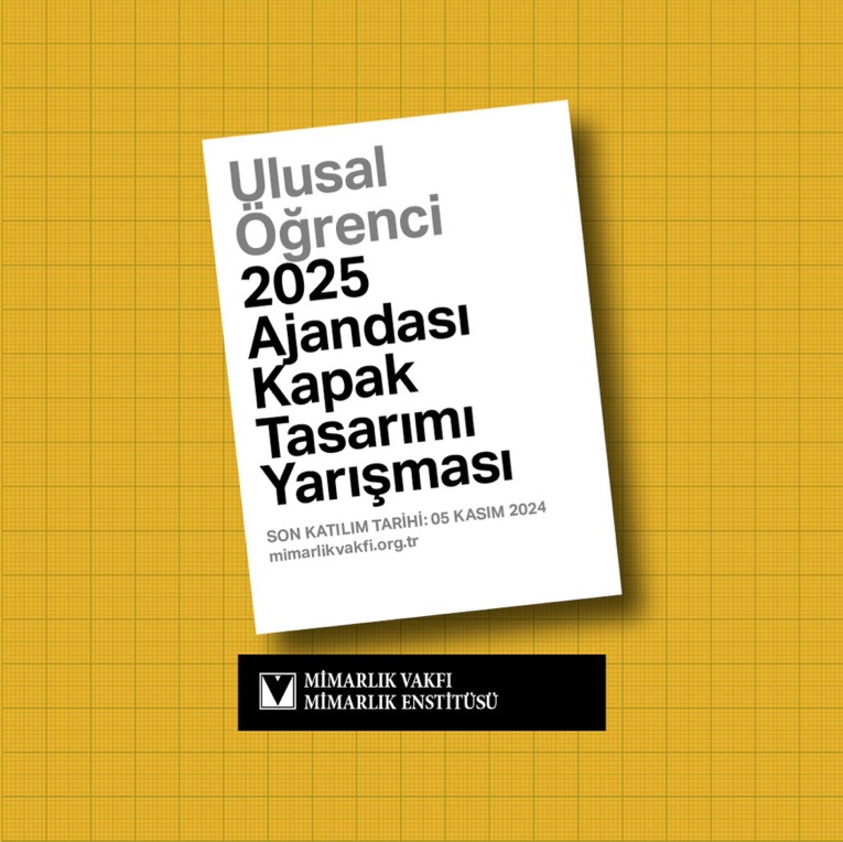 Mimarlık Vakfı Enstitüsü Ulusal Öğrenci 2025 Ajandası Kapak Tasarımı Yarışması