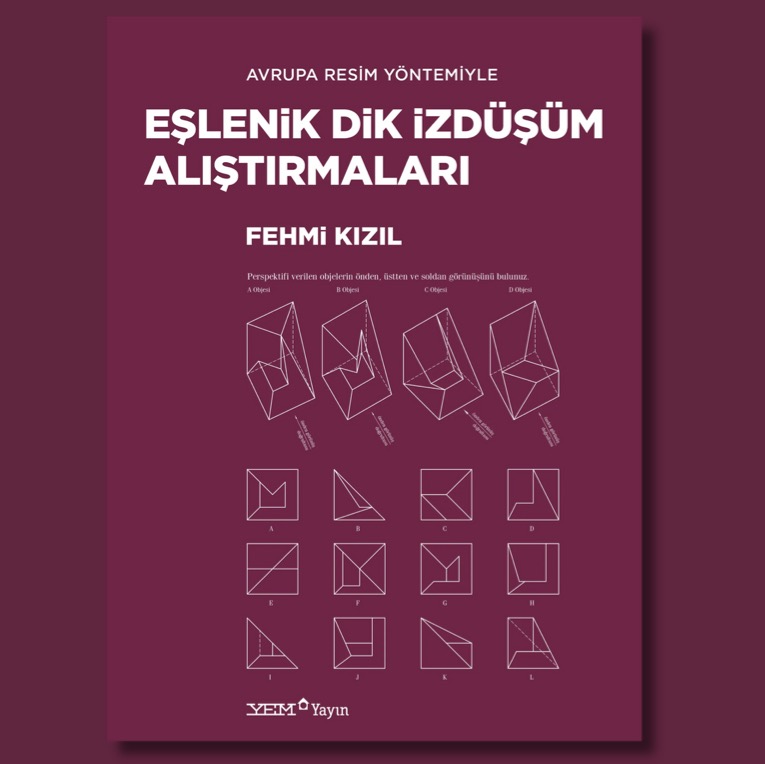 Avrupa Resim Yöntemiyle Eşlenik Dik İzdüşüm Alıştırmaları