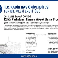 Kadir Has Üniversitesi Kültür Varlıklarını Koruma Yüksek Lisans Programı Kayıtları Açıldı