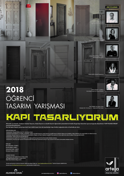 “Kapı Tasarlıyorum” 2018 Öğrenci Tasarım Yarışması